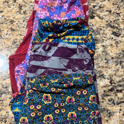 LuLaRoe Leggings One Size Fits All Yoga Pants Multi Color Ladies Girls - Lot 5